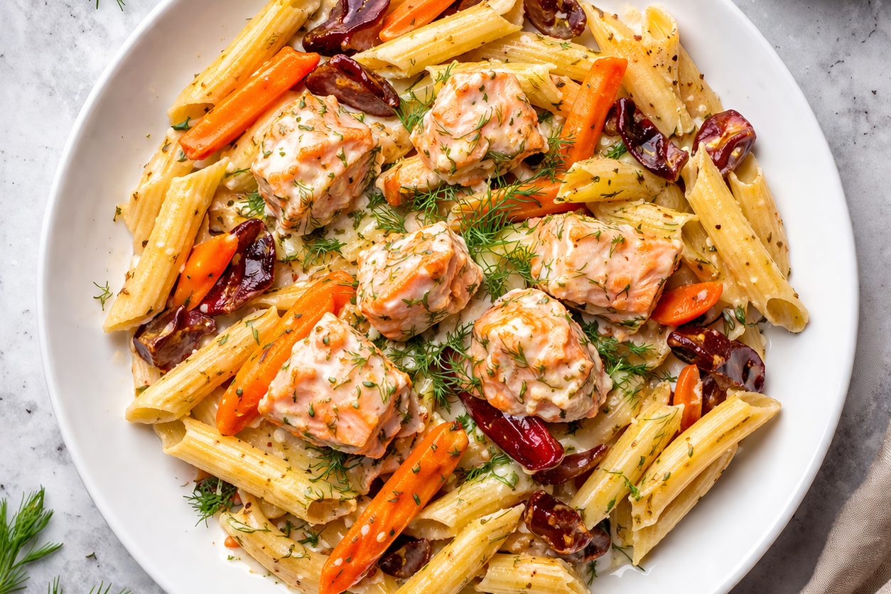CREAMY SALMON PASTA