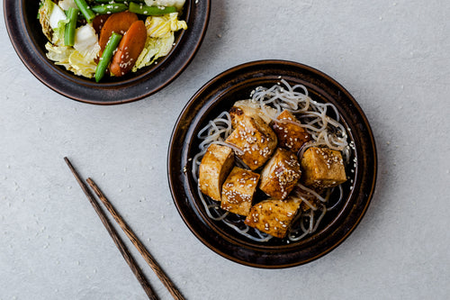 GINGER & SESAME GLAZED TOFU